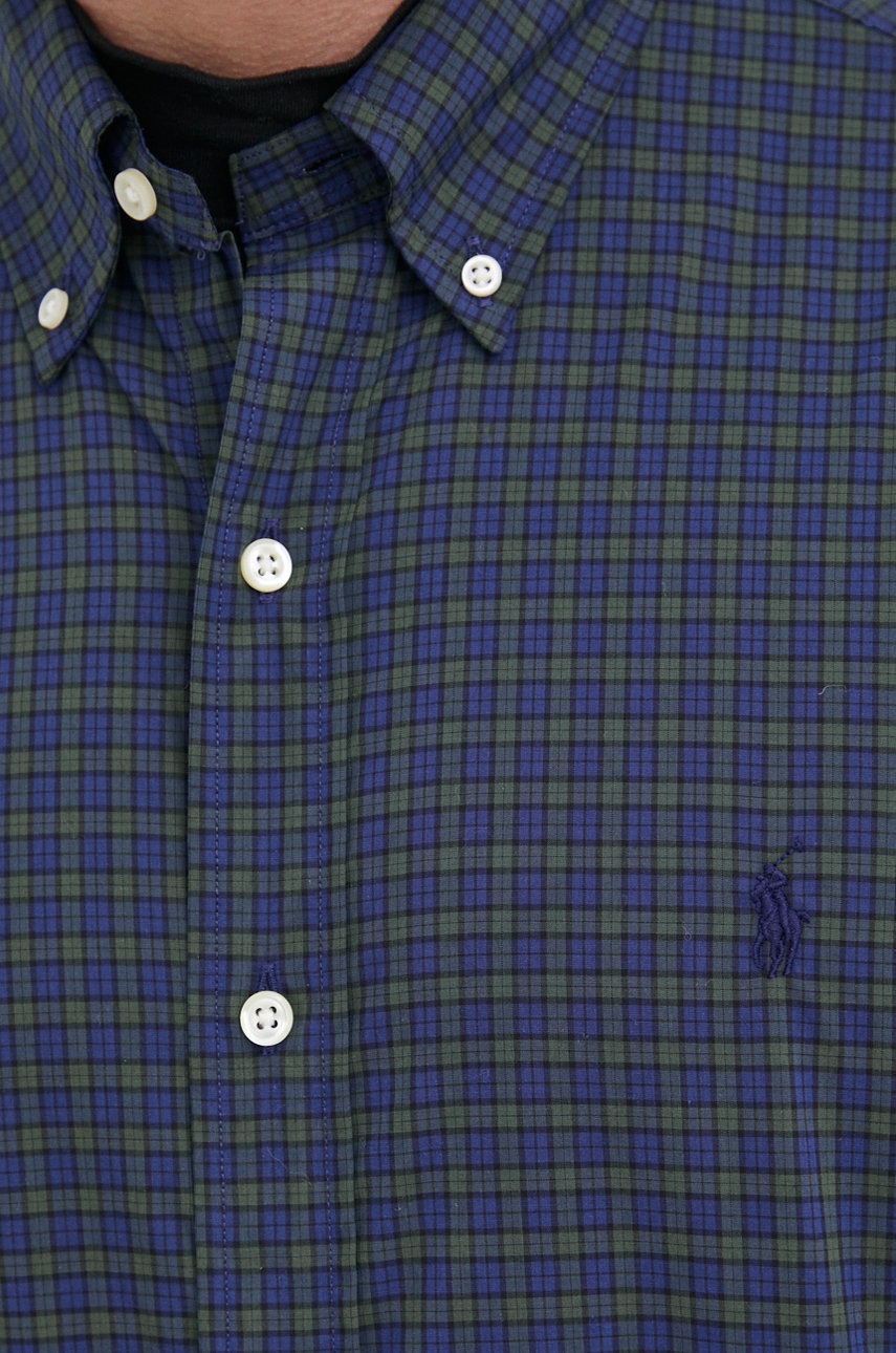 

Бавовняна сорочка Polo Ralph Lauren чоловіча колір синій regular комір button-down