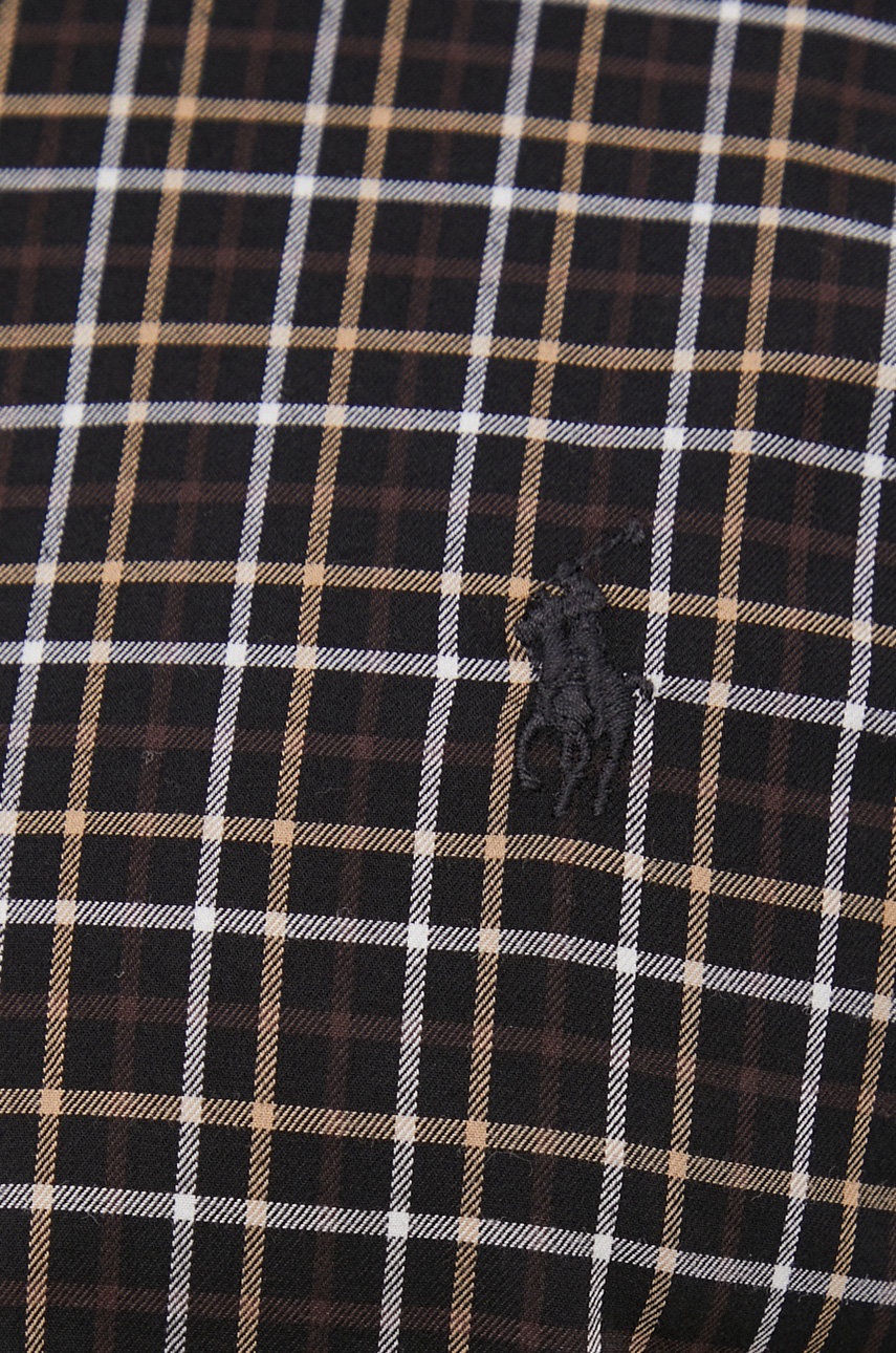 

Бавовняна сорочка Polo Ralph Lauren чоловіча колір чорний regular з італійським коміром