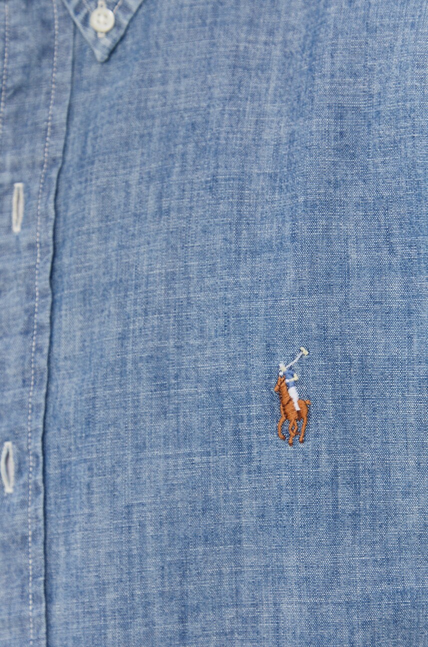 

Бавовняна сорочка Polo Ralph Lauren чоловіча slim комір button-down