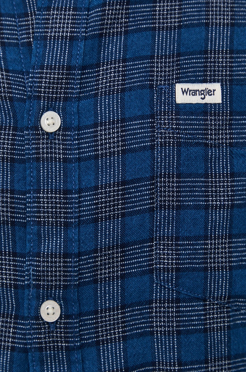 

Хлопковая рубашка Wrangler мужская regular классический воротник