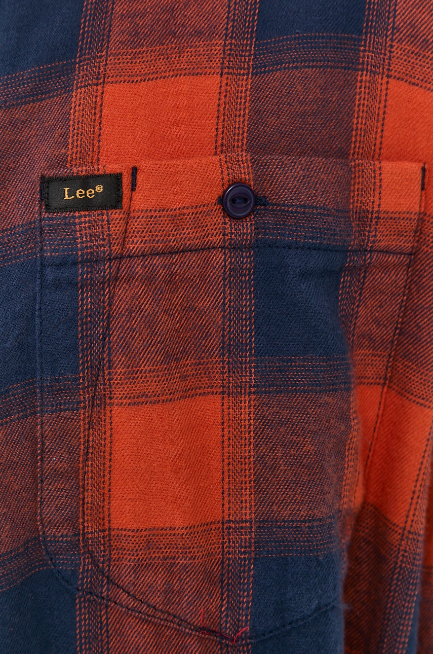 

Бавовняна сорочка Lee чоловіча колір помаранчевий relaxed комір button-down