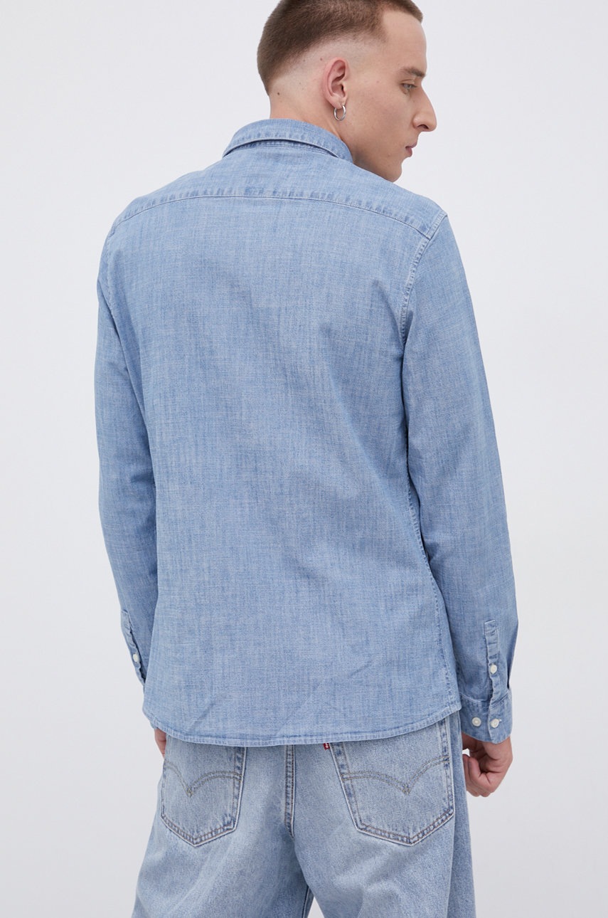 

Джинсовая рубашка Lee мужская slim воротник button-down