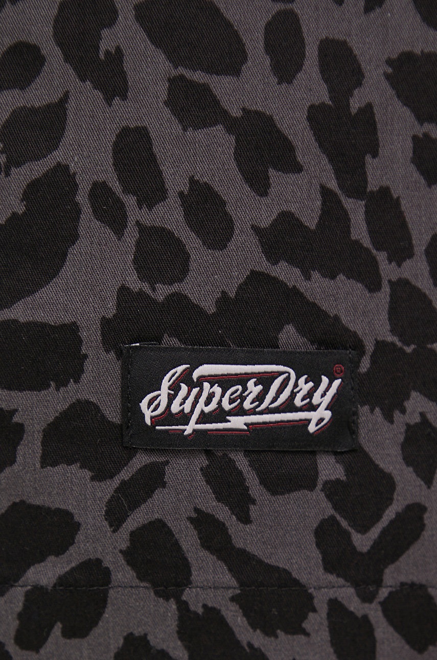 

Сорочка Superdry чоловіча колір чорний regular класичний комір