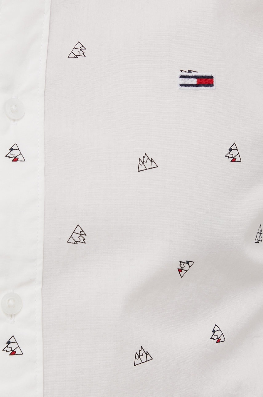 

Бавовняна сорочка Tommy Jeans чоловіча колір білий regular комір button-down