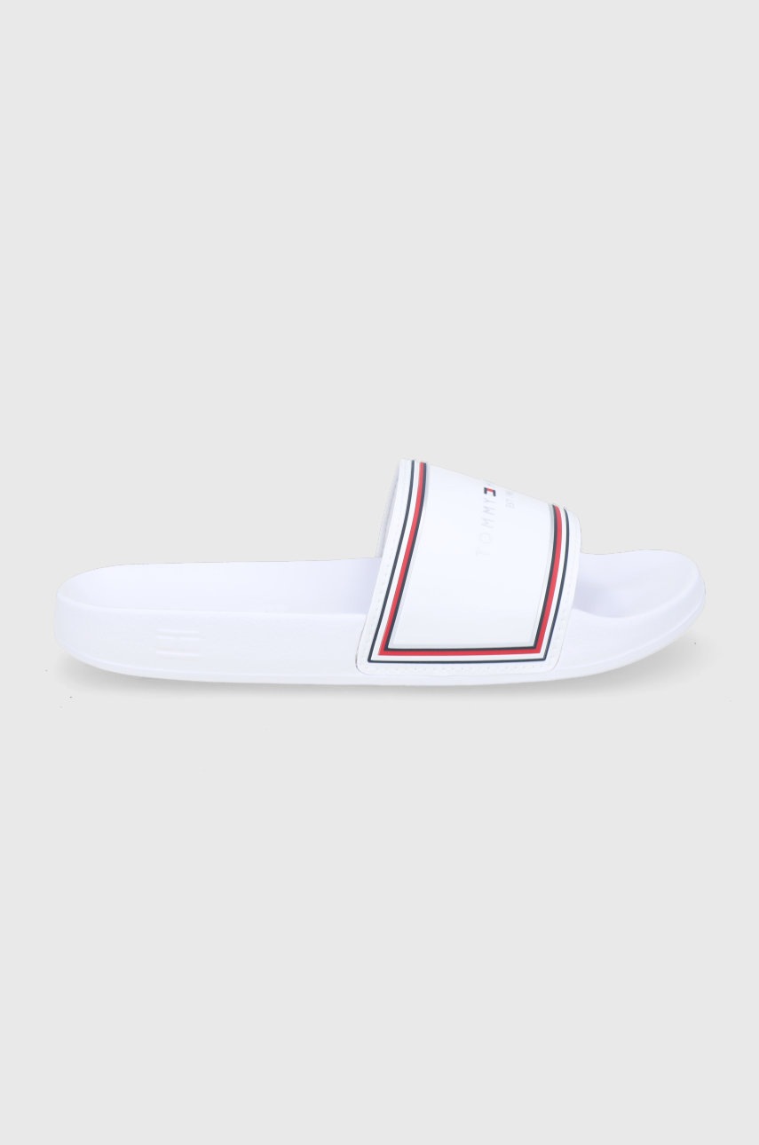 

Чехли Tommy Hilfiger дамски в бяло, Бял