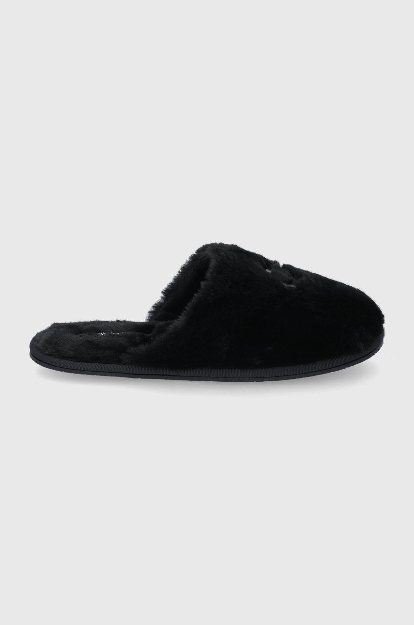 Papuče Calvin Klein čierna farba
