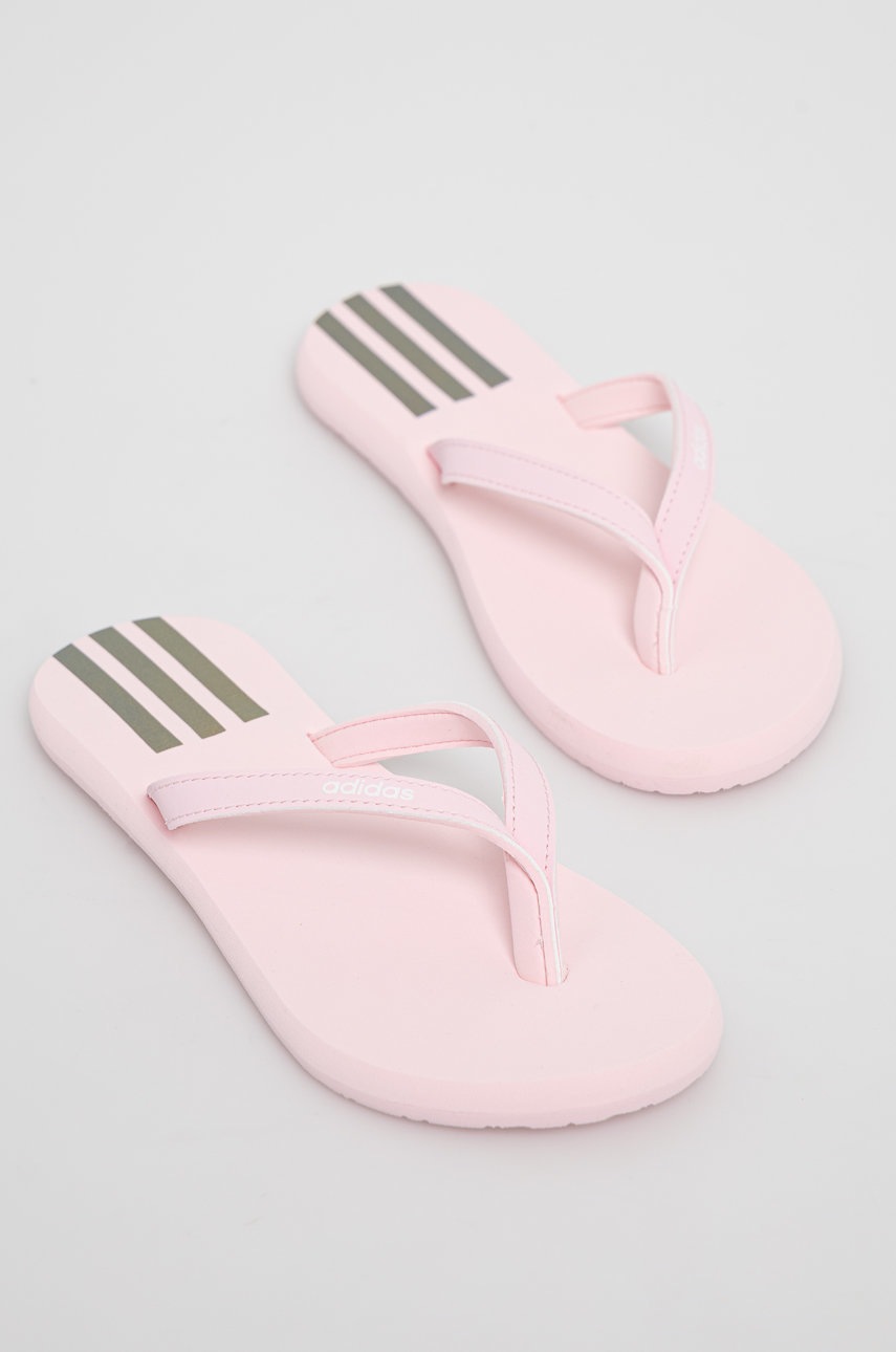 

В'єтнамки adidas Performance FY8112 жіночі колір рожевий на плоскому ходу