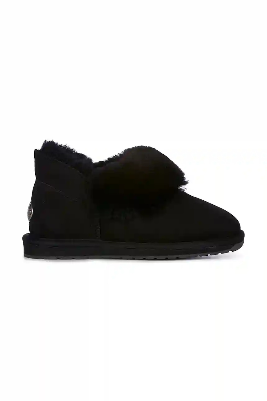 Emu Australia Cizme de zăpadă din piele întoarsă Platinum Mintaro culoarea negru WP11850