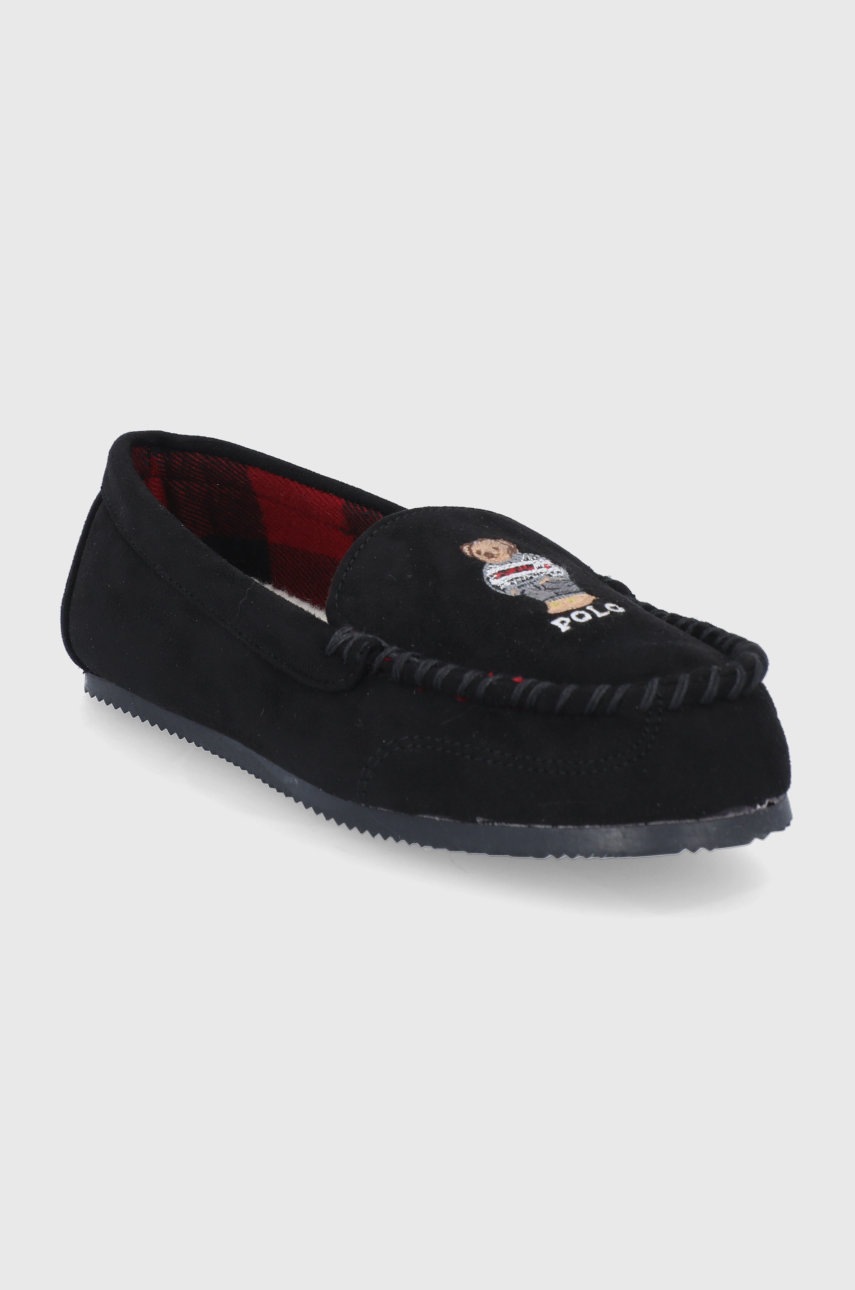 

Тапочки Polo Ralph Lauren колір чорний