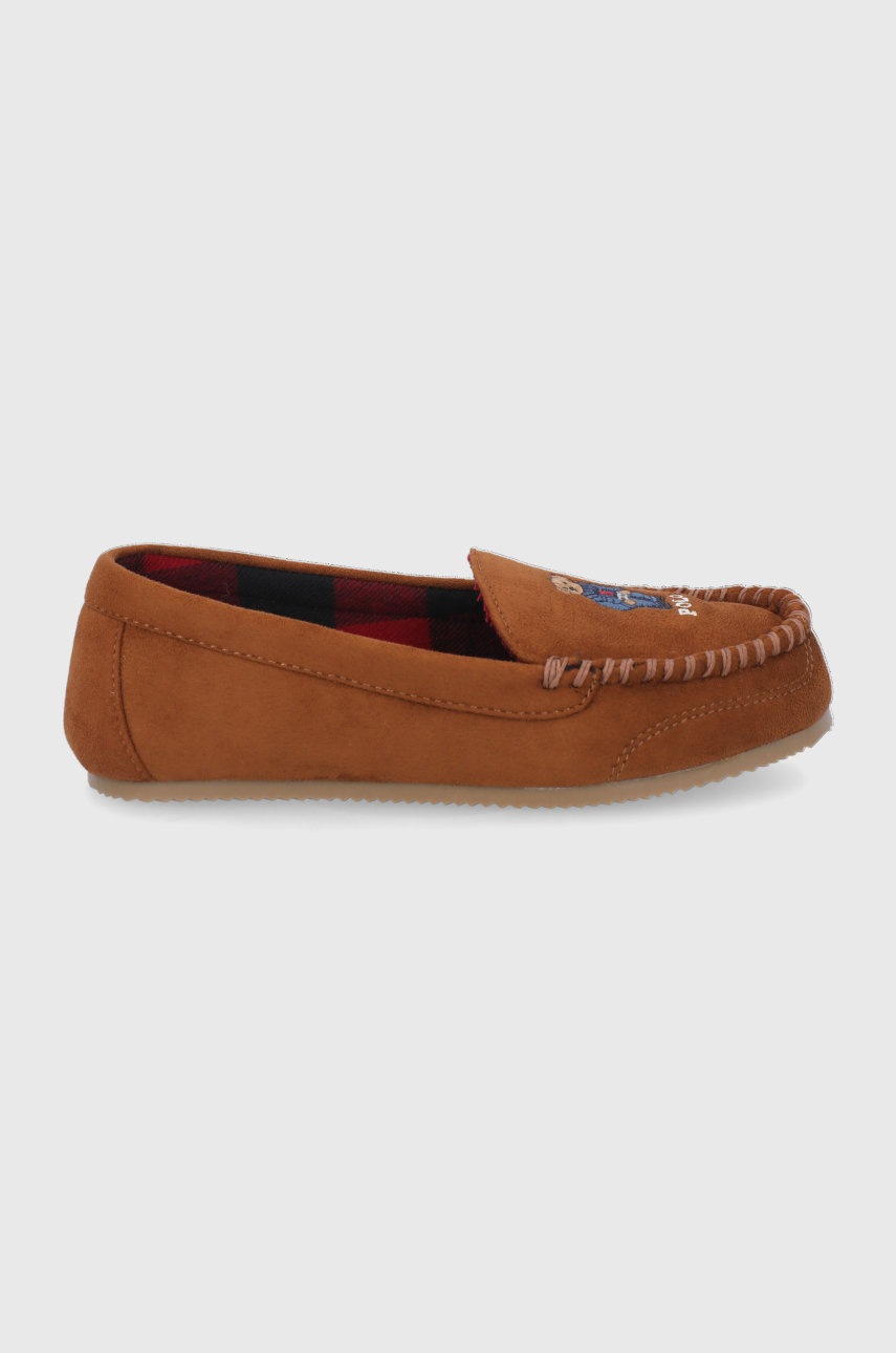 

Пантофи Polo Ralph Lauren Dezi V Bear в кафяво, Кафяв
