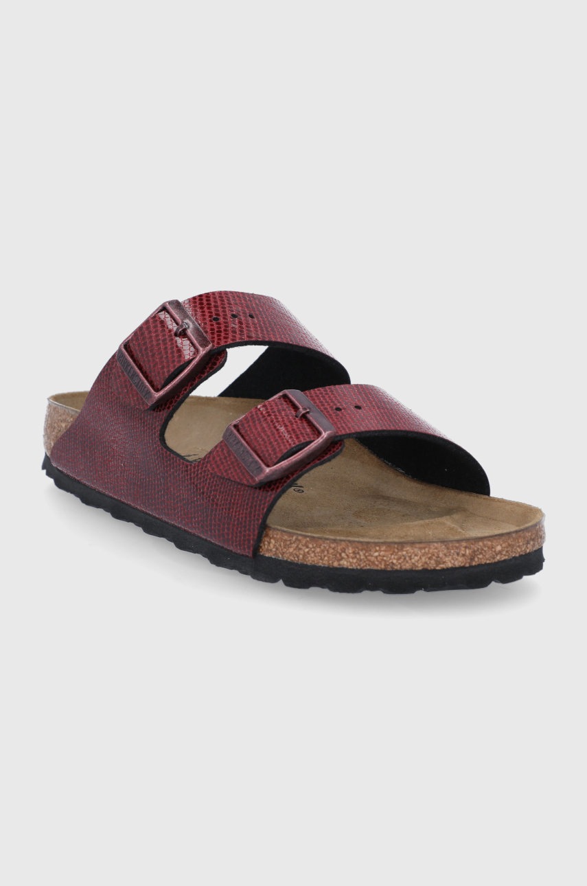 

Шкіряні шльопанці Birkenstock жіночі колір коричневий