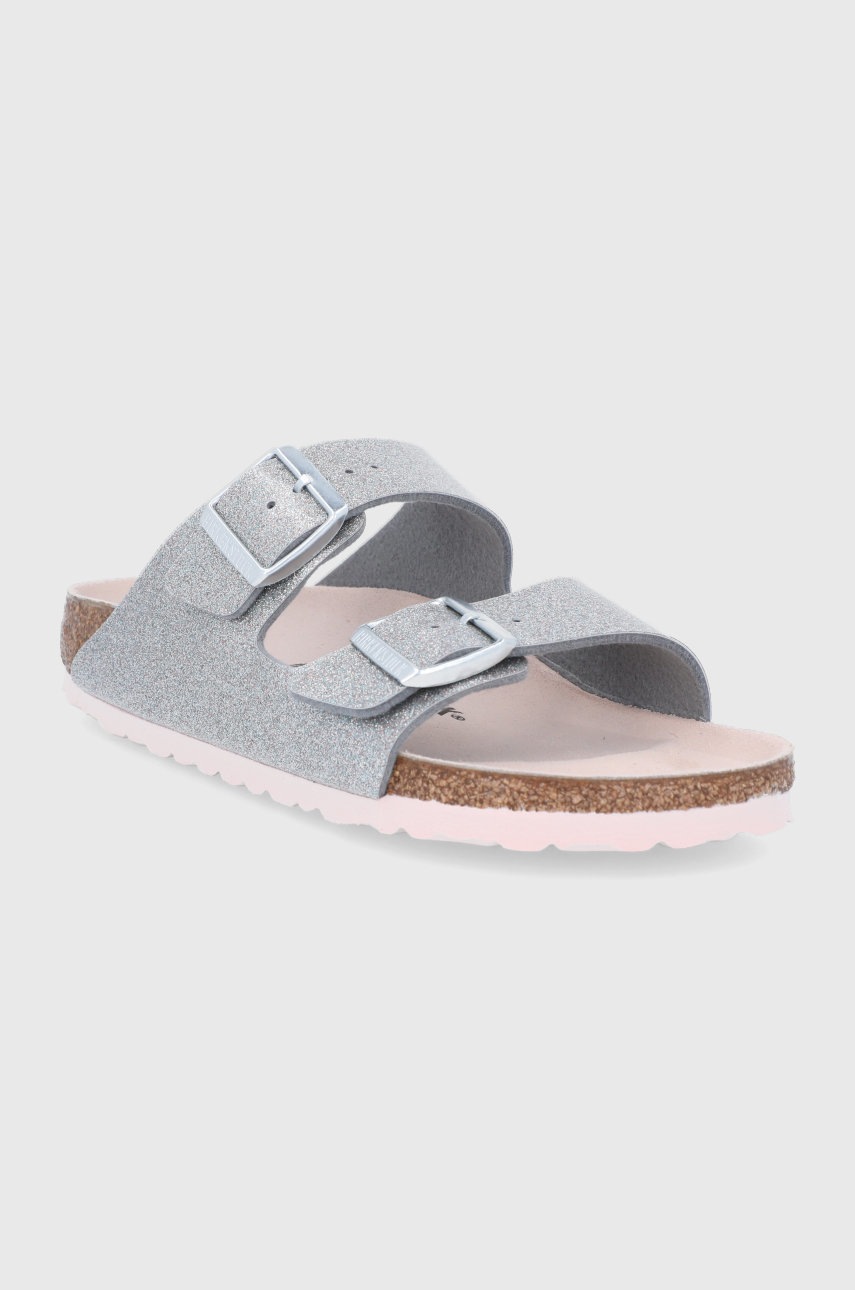 

Шльопанці Birkenstock жіночі колір срібний