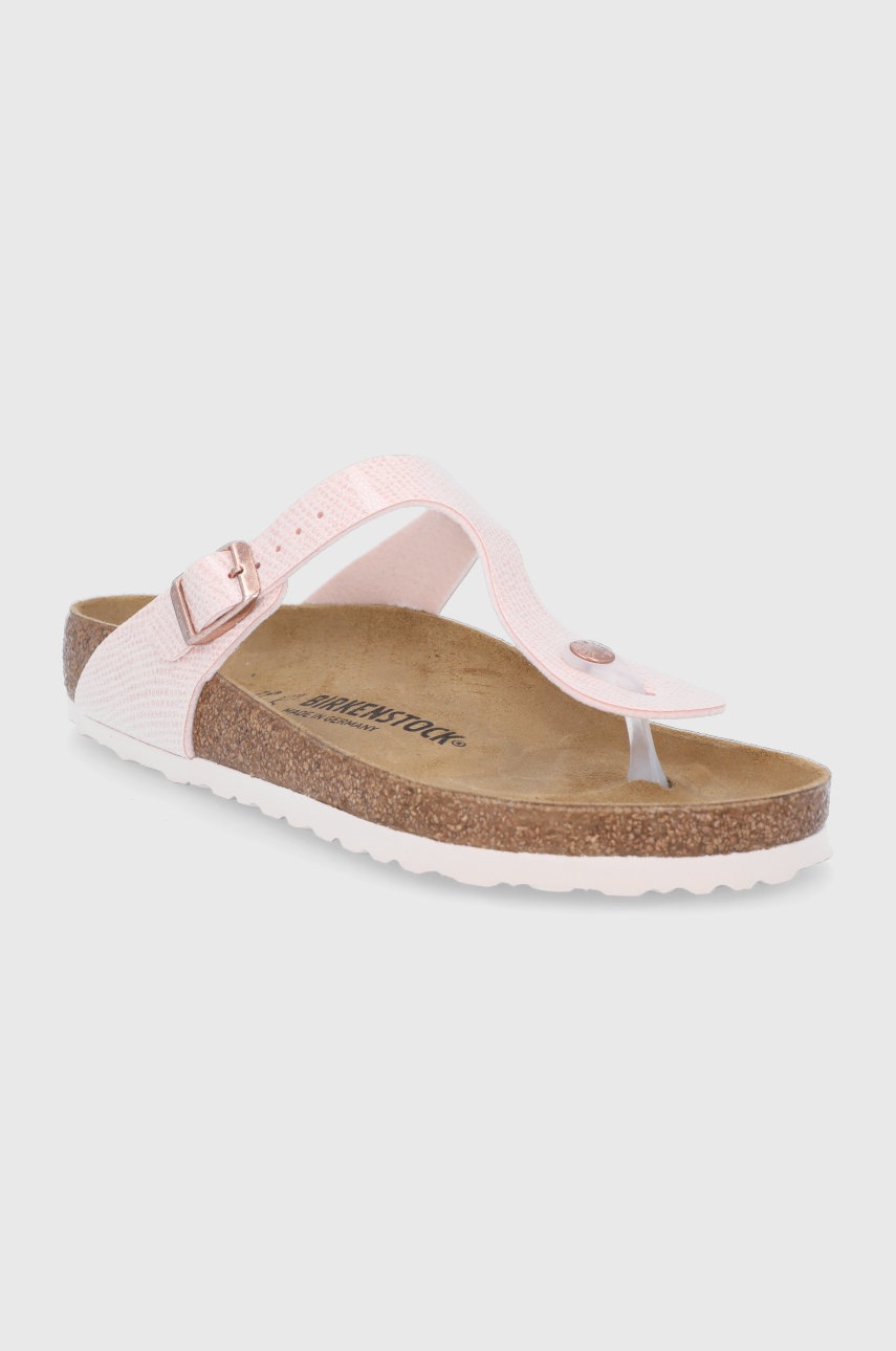 

Вьетнамки Birkenstock женские цвет розовый на плоском ходу