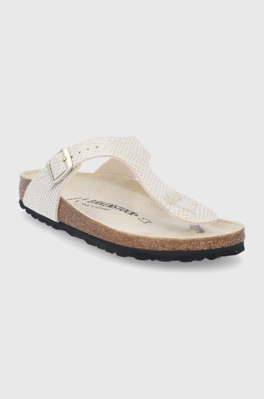 

В'єтнамки Birkenstock жіночі колір кремовий на плоскому ходу