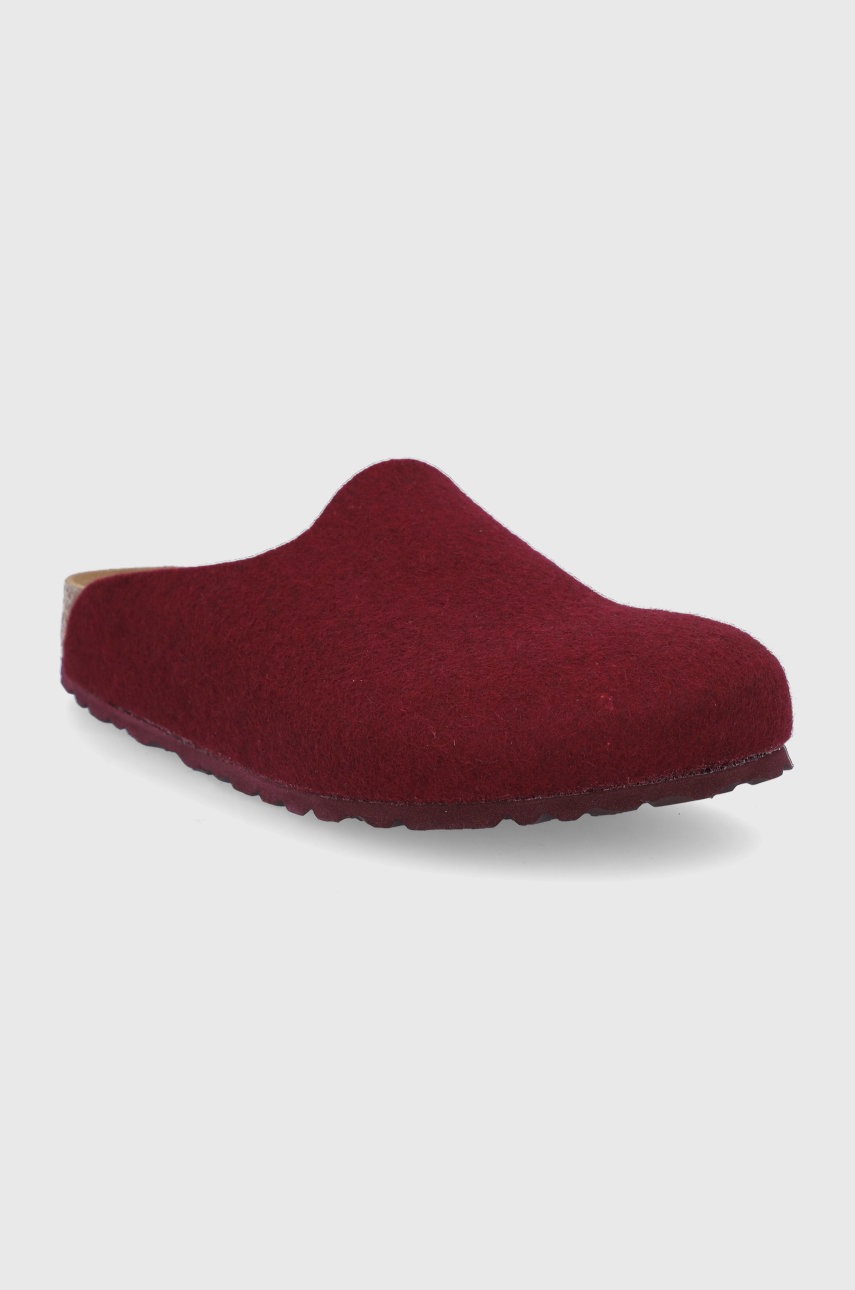 

Тапки Birkenstock Amsterdam цвет бордовый
