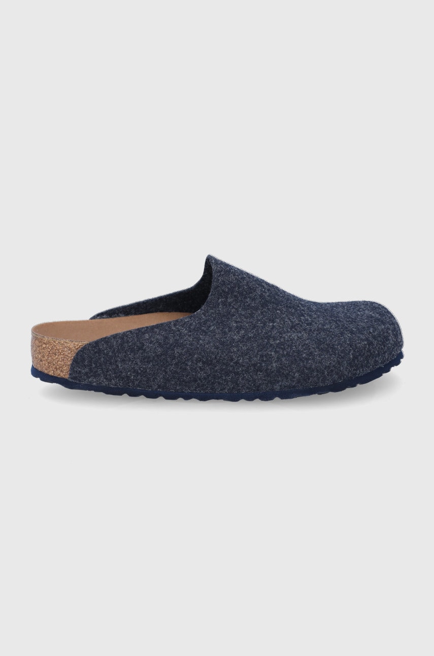 Birkenstock papuci de casa culoarea albastru marin