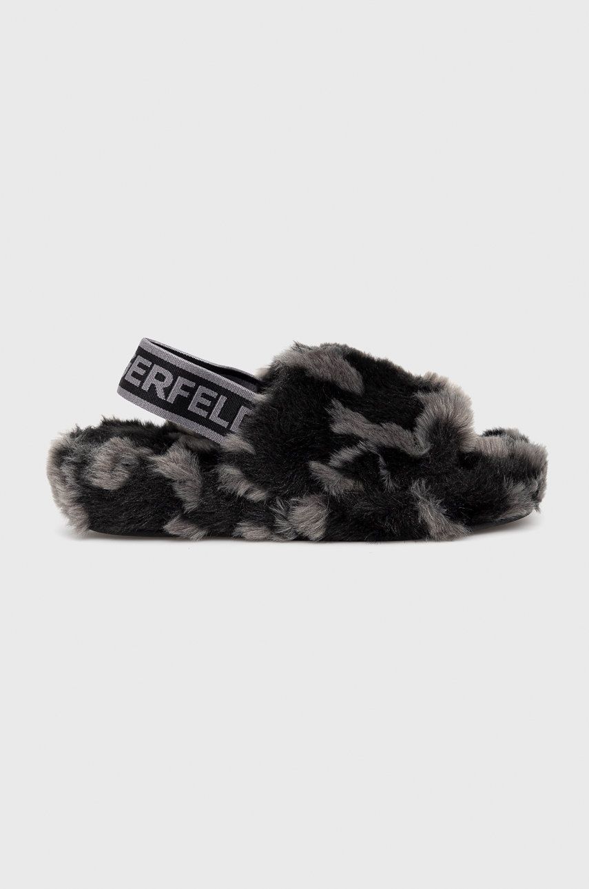 Karl Lagerfeld papuci de casa Salon culoarea gri Answear 2023-09-27