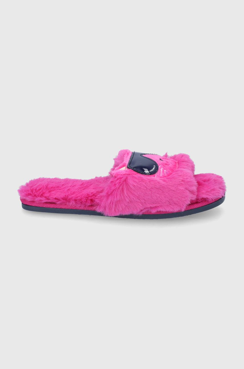 Karl Lagerfeld papuci de casa Salon Ii culoarea roz answear imagine noua