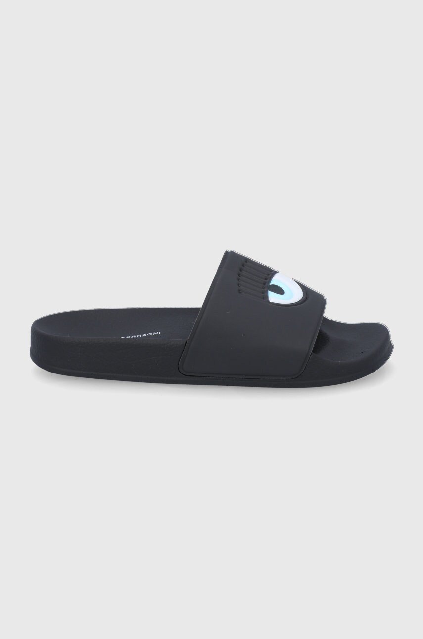 Chiara ferragni papuci eyestar femei, culoarea negru