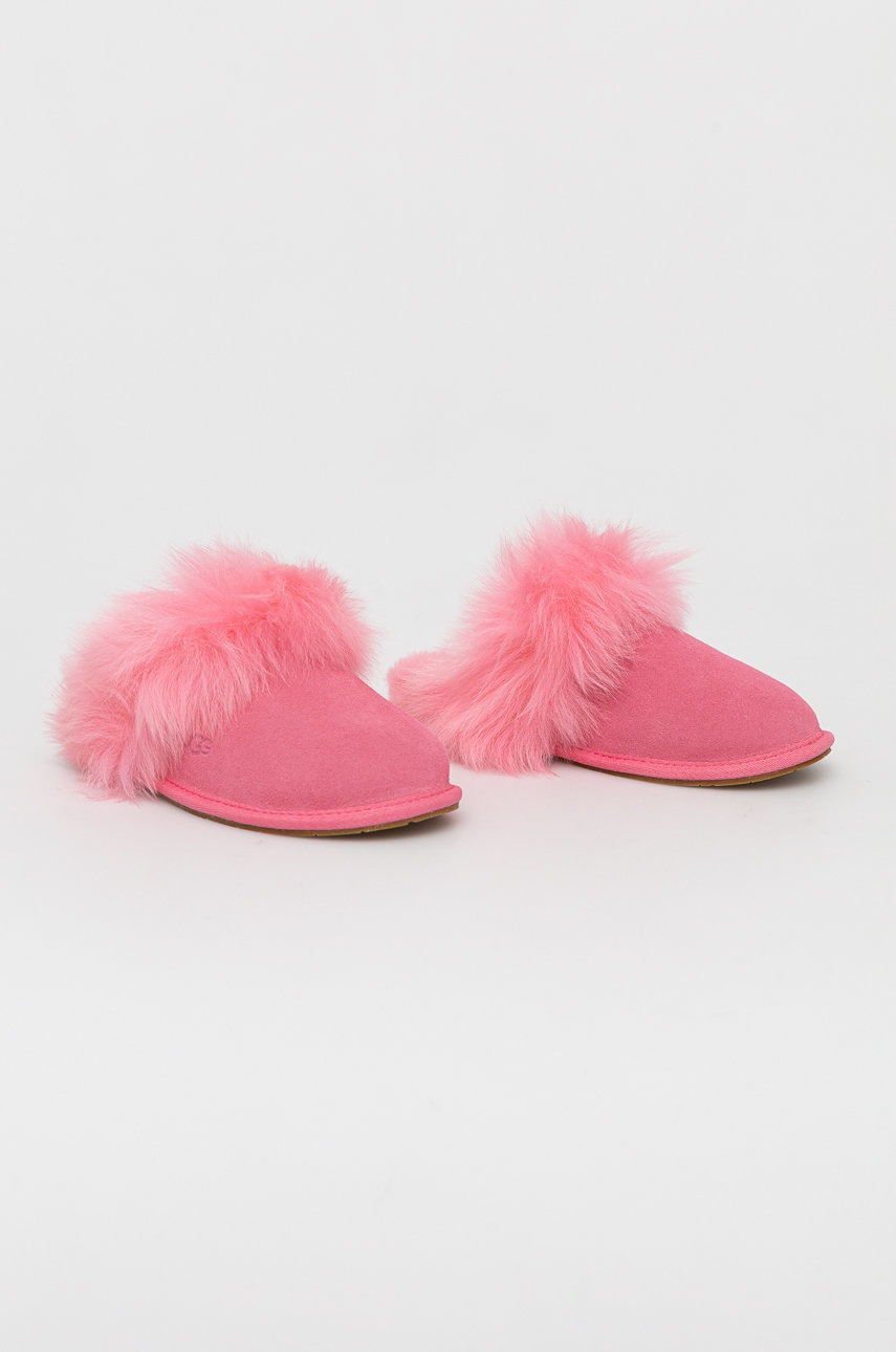 

Замшеві тапочки UGG колір рожевий