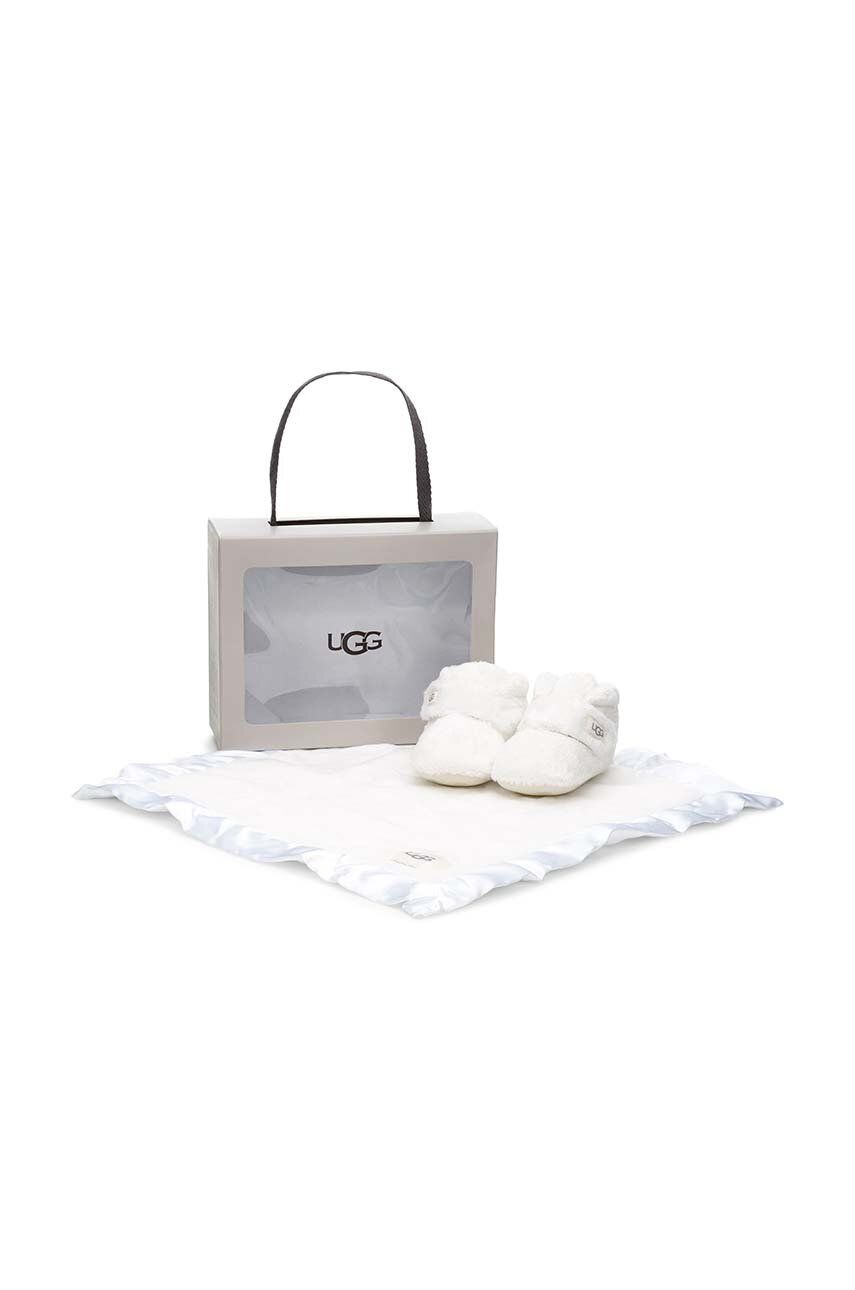 Dětské papuče UGG bílá barva - bílá -  Svršek: Textilní materiál Vnitřek: Textilní materiá