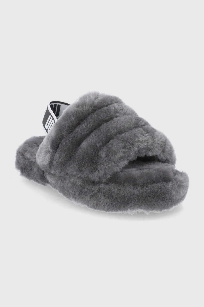 

Детские шерстяные тапочки UGG цвет серый