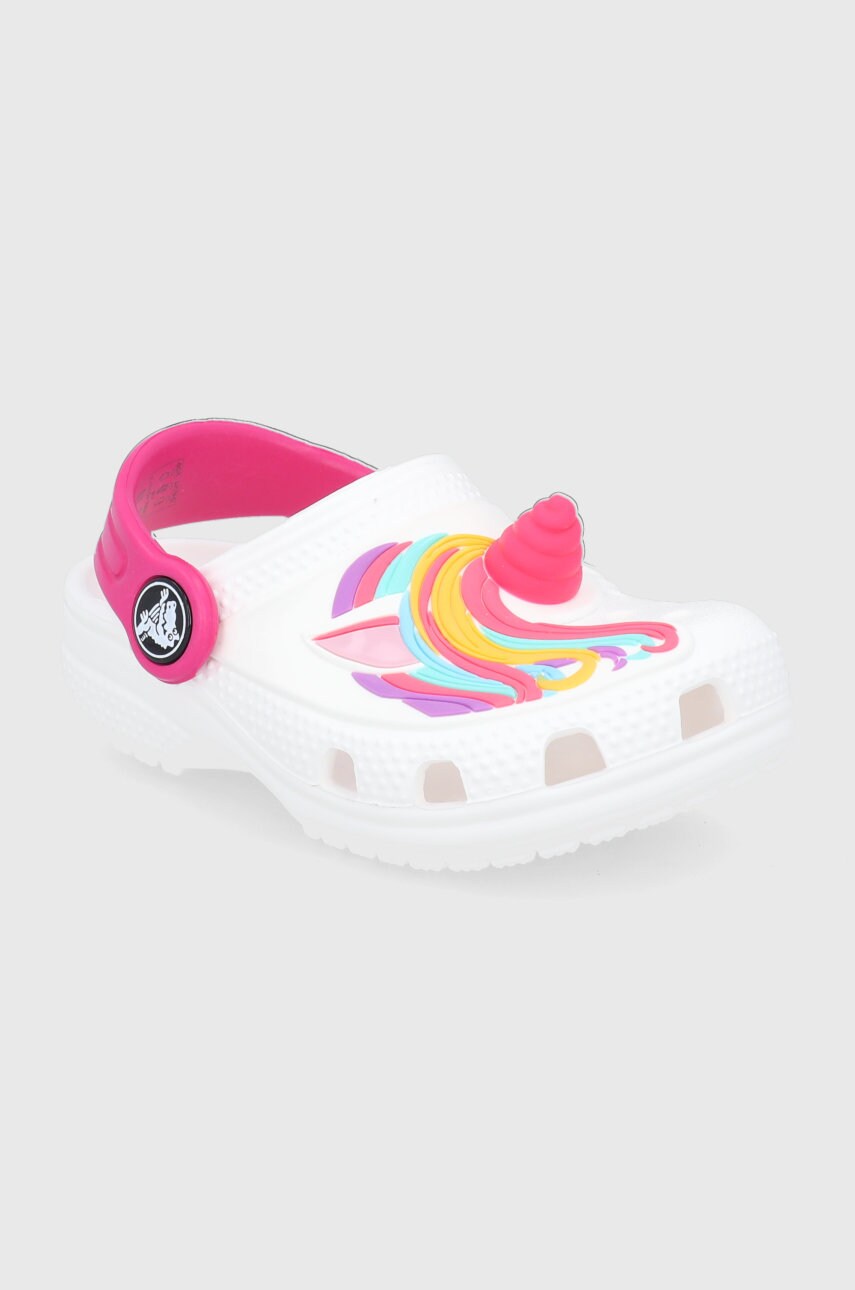 

Дитячі шльопанці Crocs колір білий