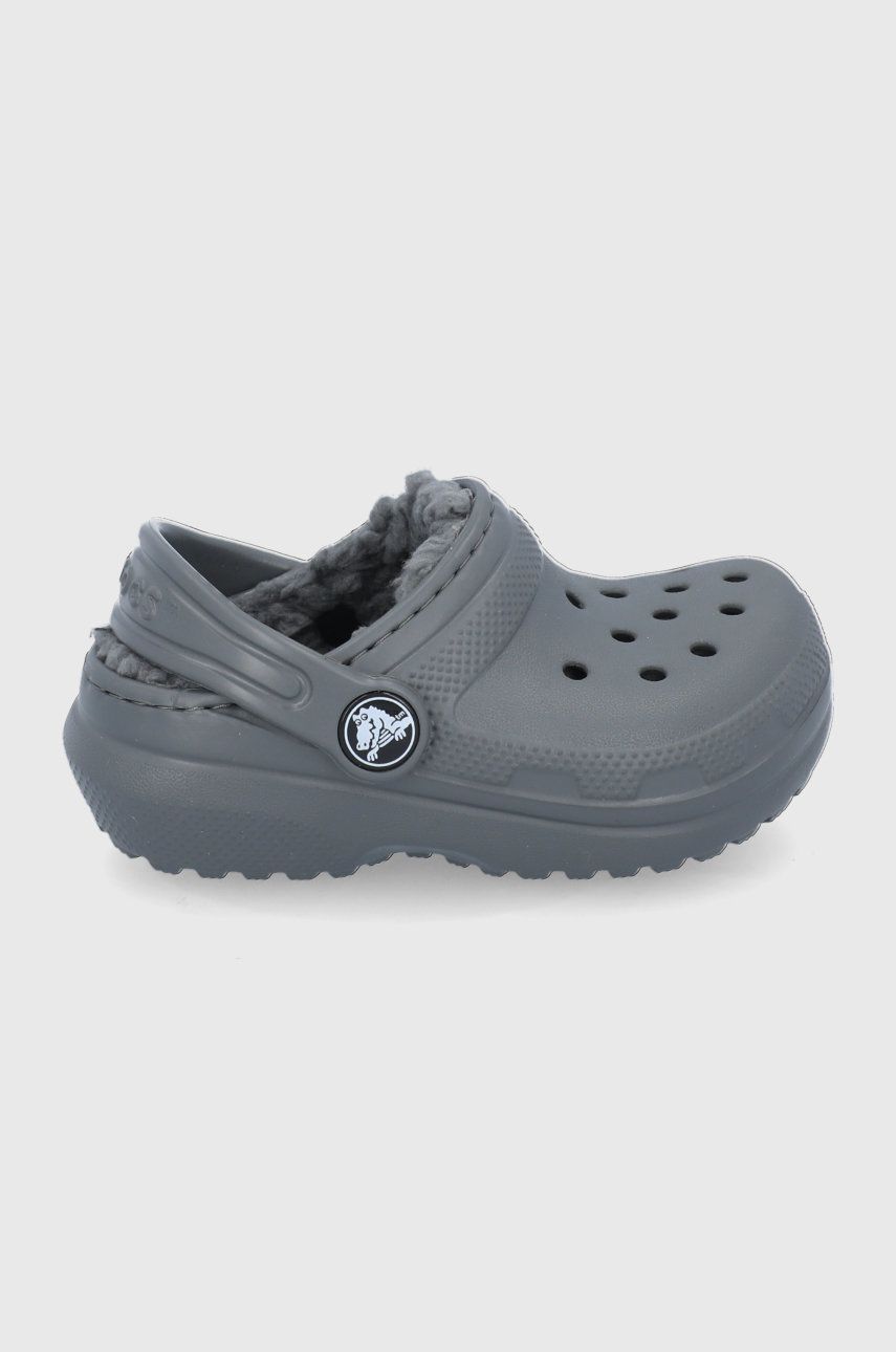 Detské papuče Crocs šedá farba