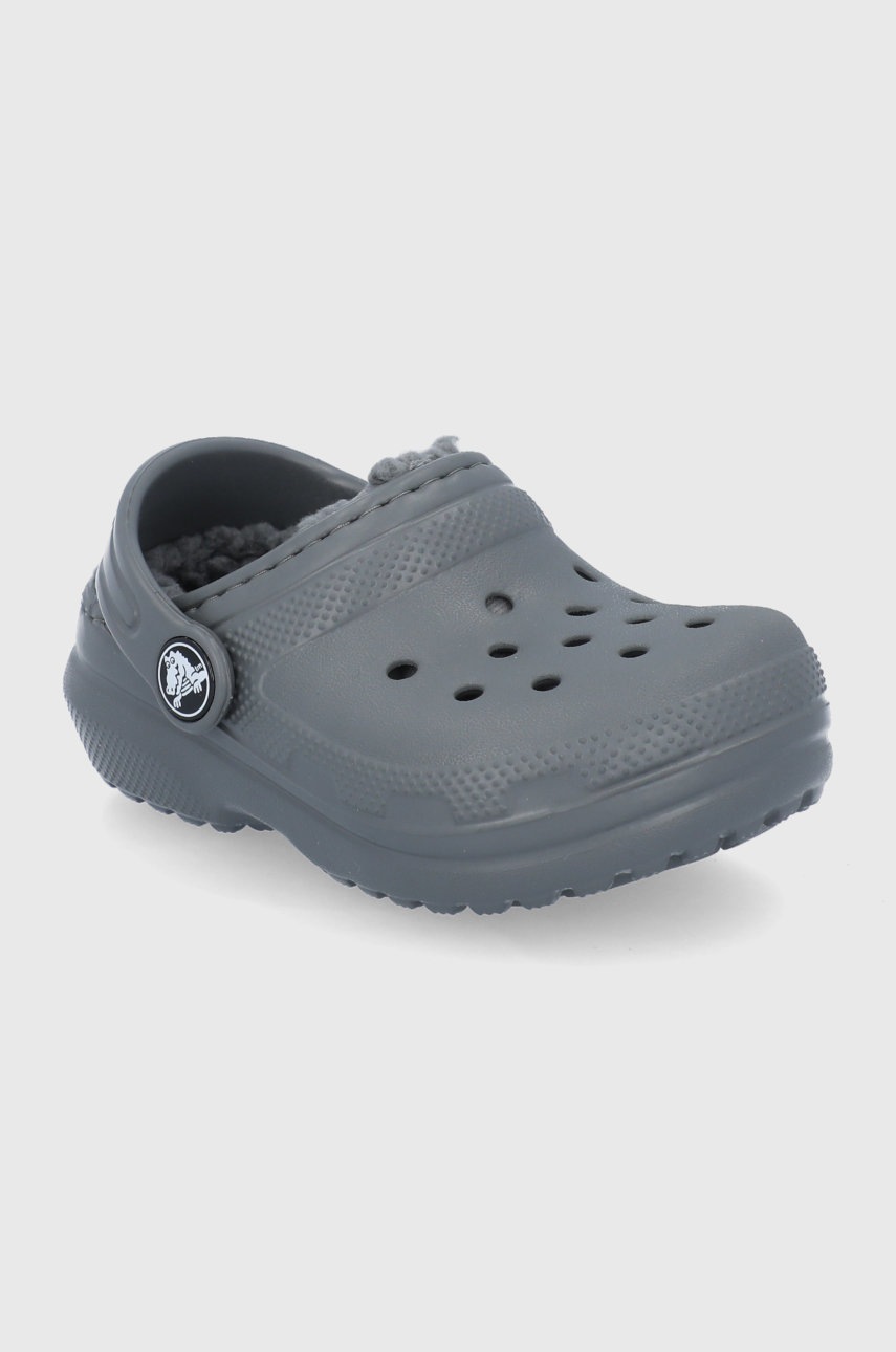 

Дитячі тапочки Crocs колір сірий