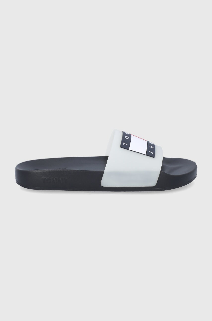 Tommy jeans papuci bărbați, culoarea negru