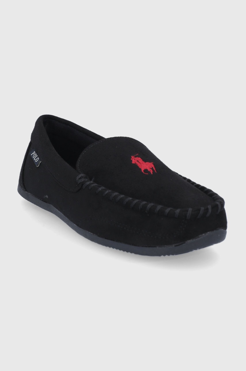 

Тапочки Polo Ralph Lauren колір чорний