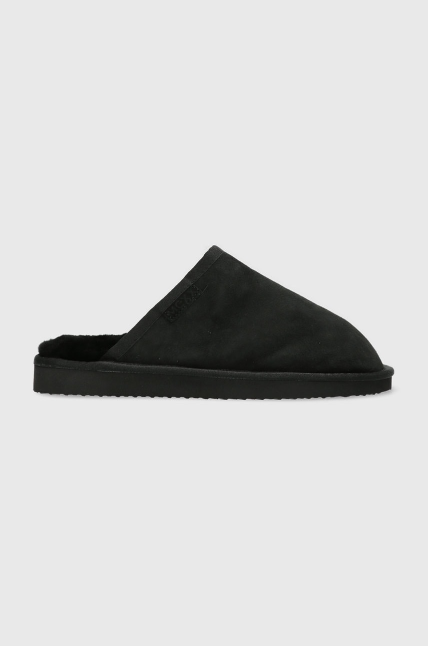 Mexx papuci din piele întoarsă culoarea negru