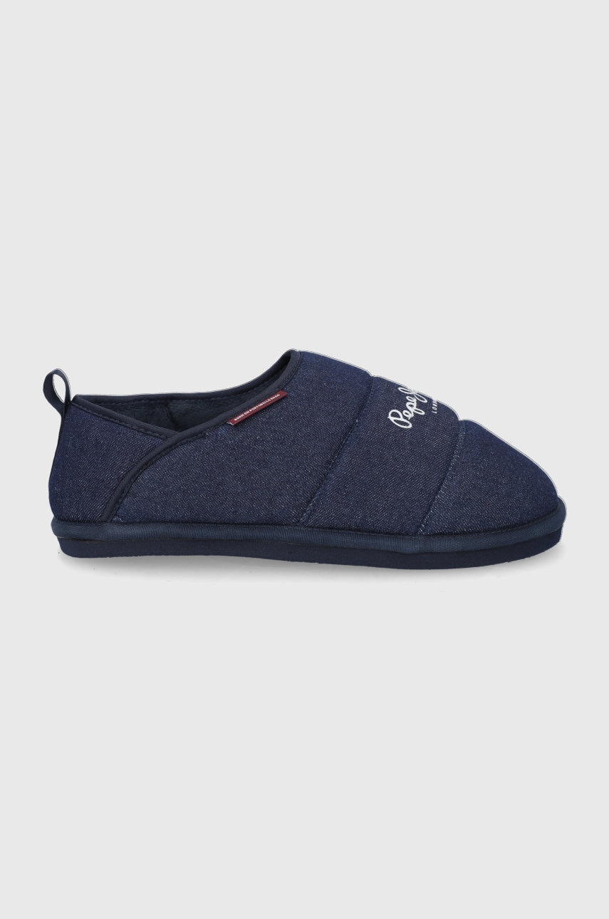 Pepe Jeans Papuci de casa culoarea albastru marin