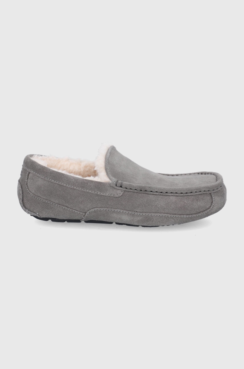 UGG papuci din piele Ascot culoarea gri 1101110-GREY