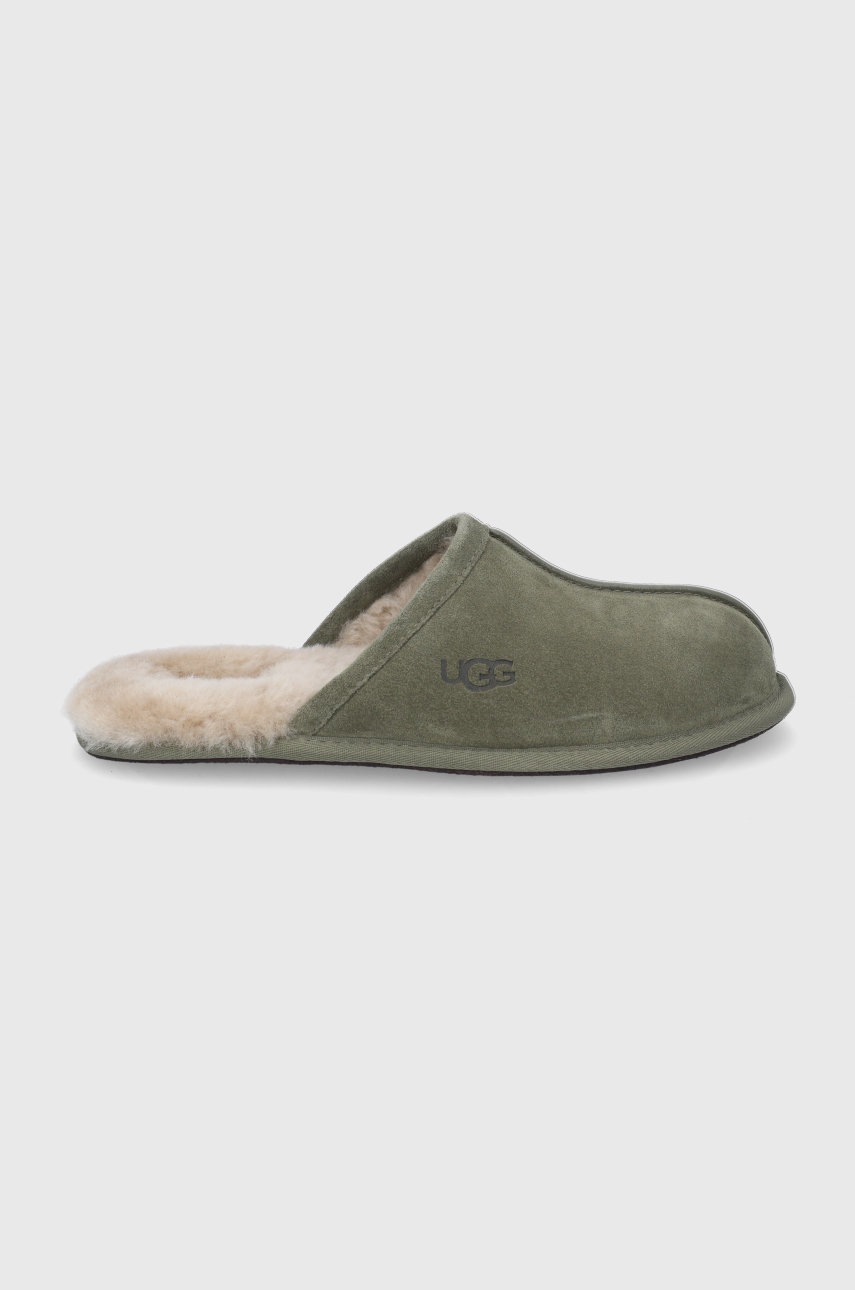 

UGG - Велурени чехли Scuff, Зелен