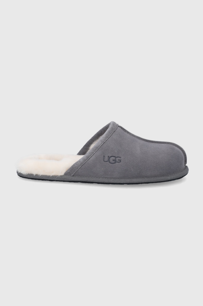 UGG papuci de lână Scuff culoarea gri 1101110-DGRY