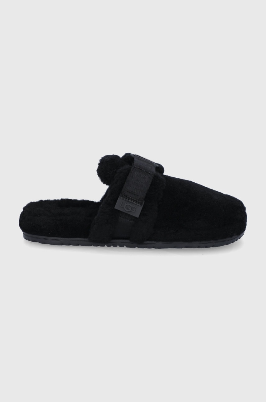 Levně Pantofle UGG Fluff It černá barva, 1118150.BTFL