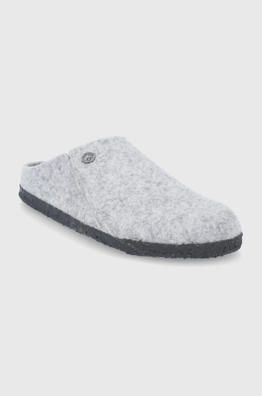 

Тапочки Birkenstock колір сірий Narrow Width