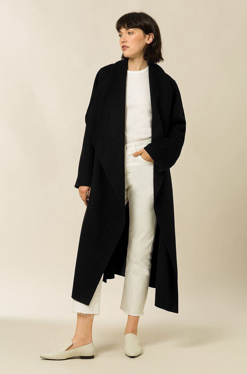 Ivy & Oak Palton femei, culoarea negru, de tranzitie, desfacut answear.ro imagine megaplaza.ro