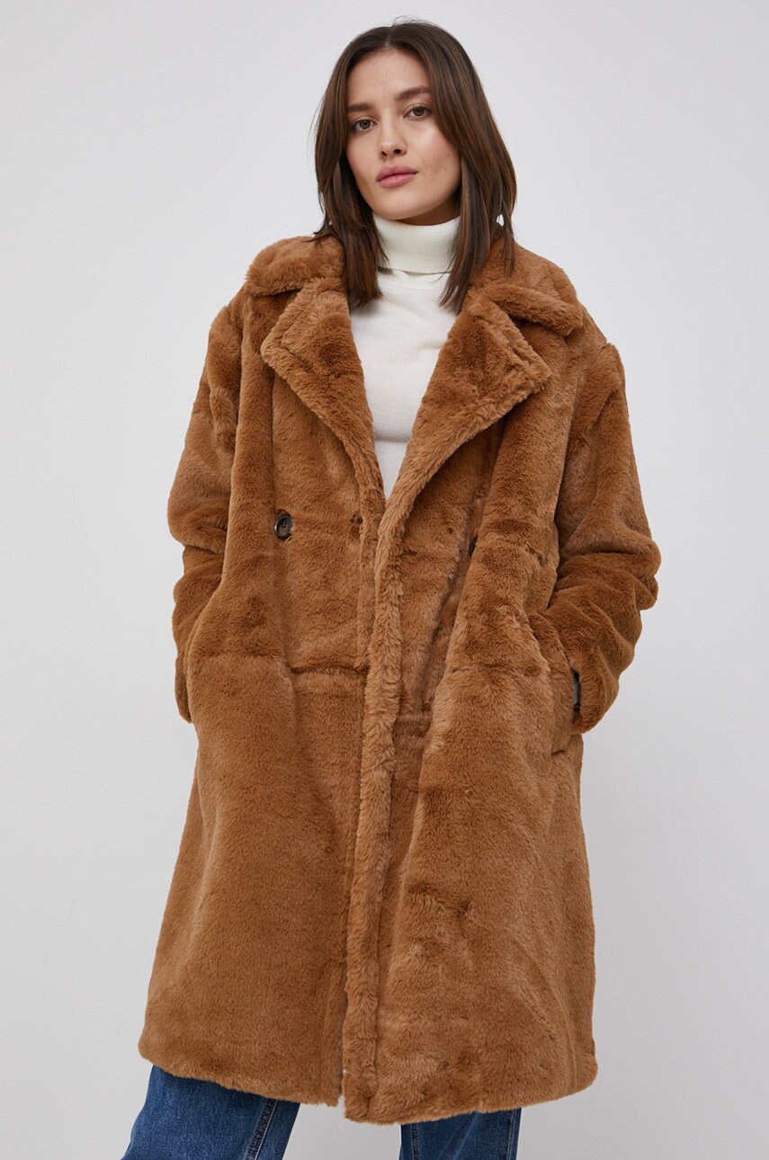 

Пальто Vero Moda жіноче колір коричневий перехідне