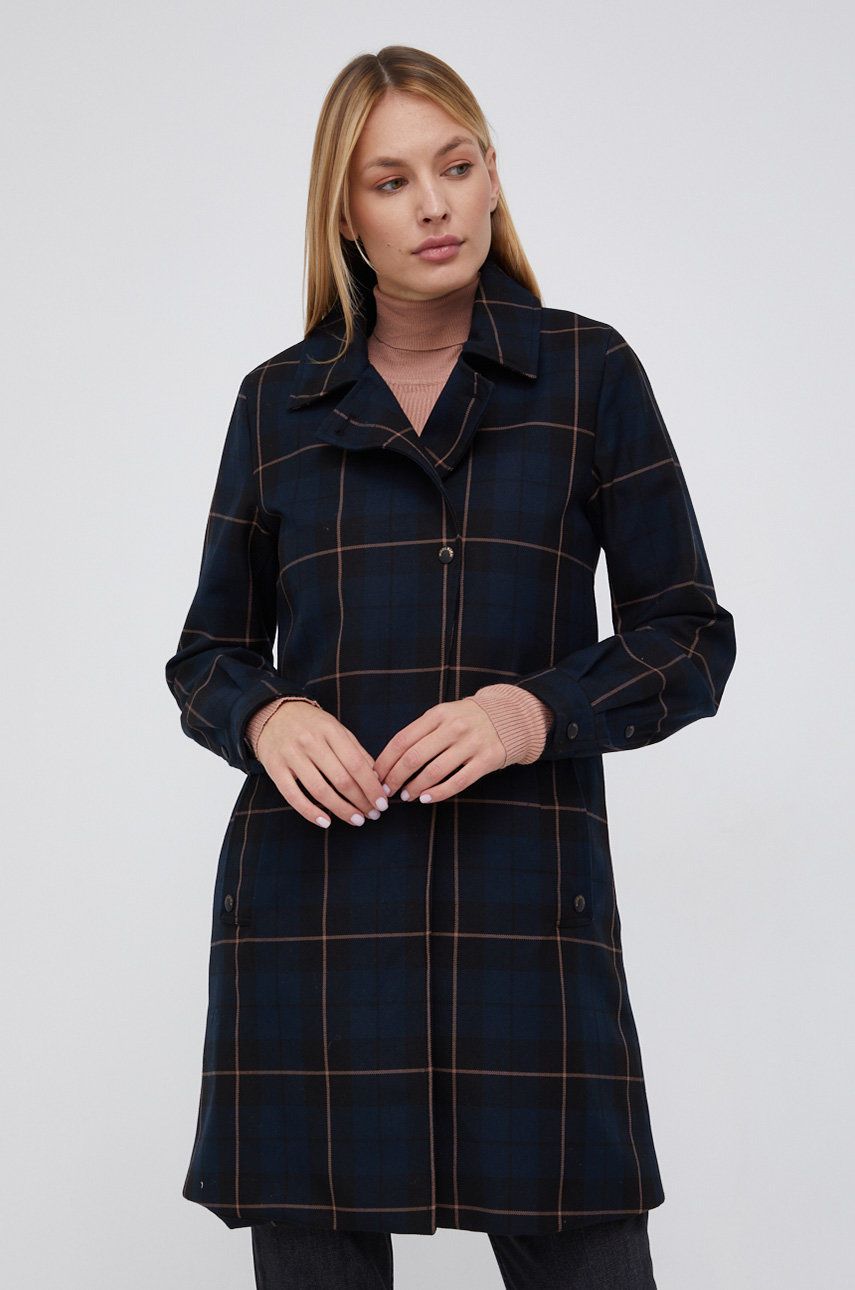 Woolrich Palton femei, culoarea albastru marin, de tranzitie imagine reduceri black friday 2021 answear.ro