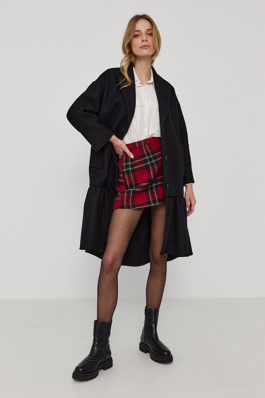 

Пальто Red Valentino жіноче колір чорний перехідне
