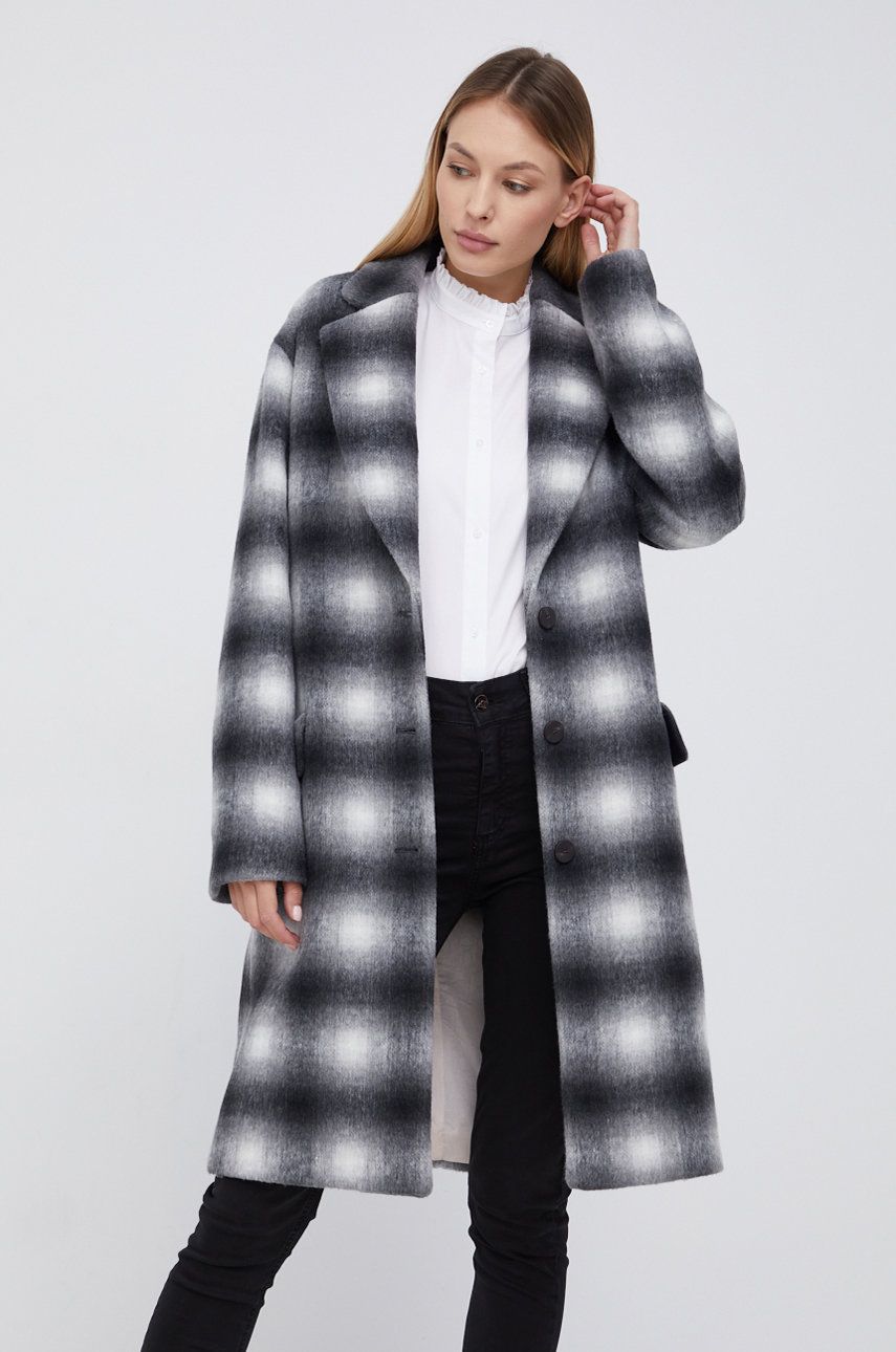 Joop! Palton din lână culoarea gri, de tranzitie, oversize answear.ro imagine megaplaza.ro
