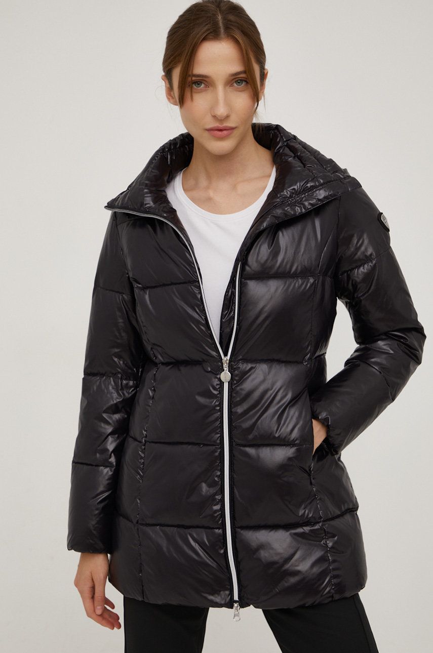 EA7 Emporio Armani Geacă femei, culoarea negru, de iarnă answear.ro imagine 2022 13clothing.ro