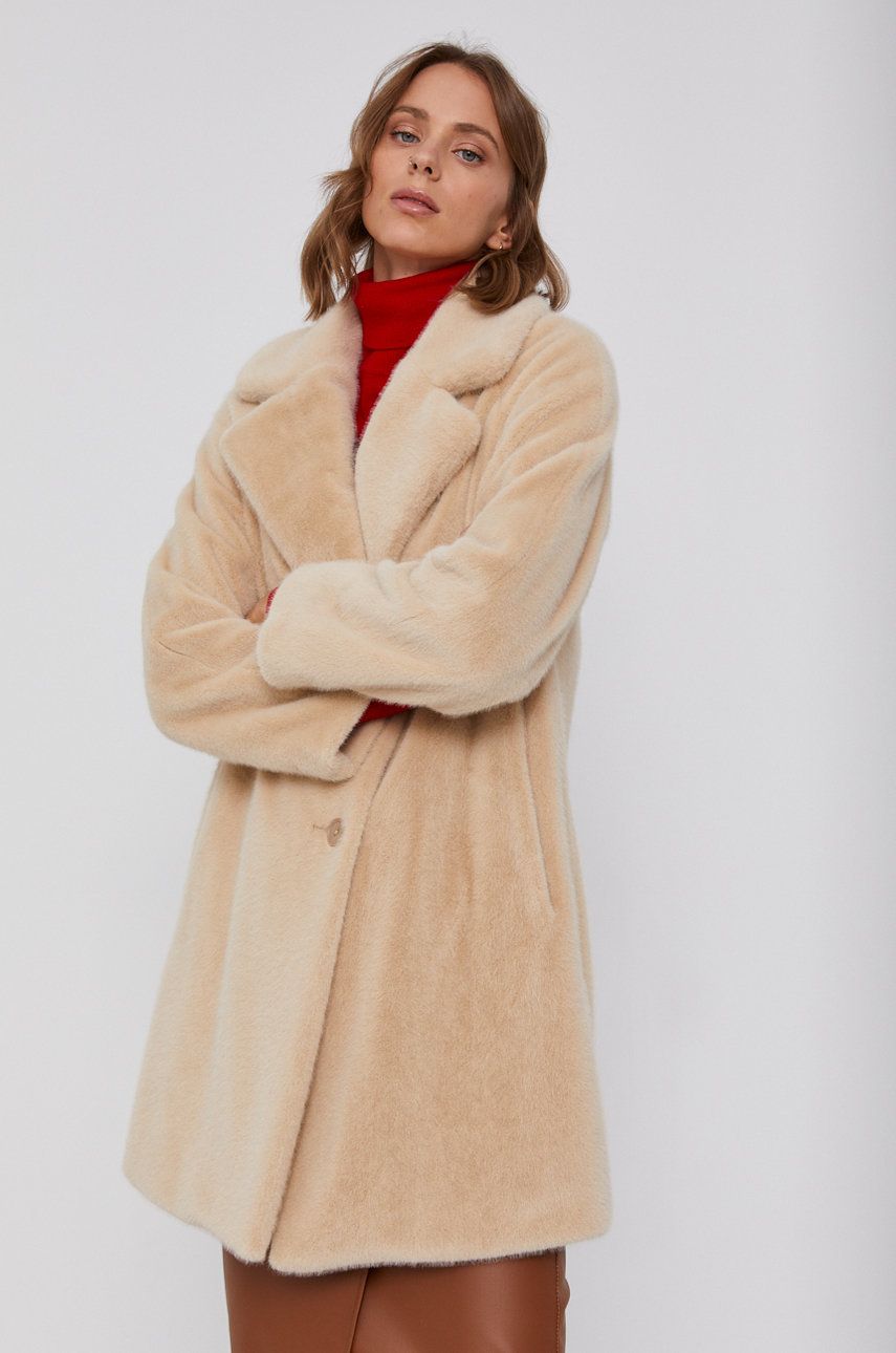 Pennyblack Palton femei, culoarea bej, de tranzitie imagine reduceri black friday 2021 answear.ro