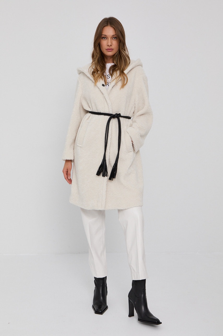 

Пальто Marella женское цвет белый переходное oversize