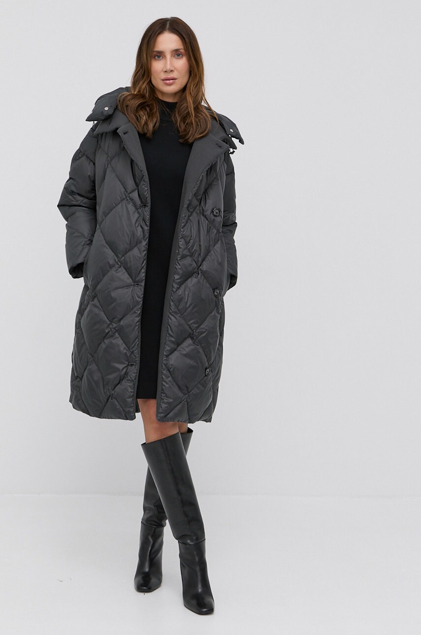 

Пуховая куртка Marella цвет серый зимняя oversize