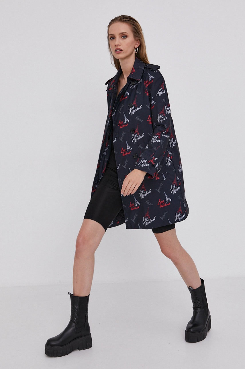 

Пальто Love Moschino женское цвет чёрный переходное двубортное