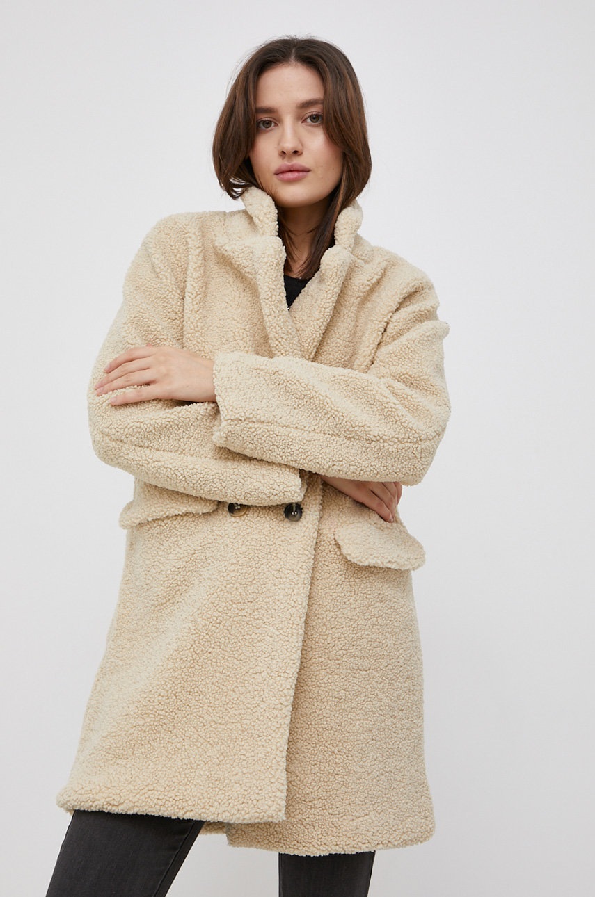 

Пальто Brave Soul женское цвет кремовый переходное oversize
