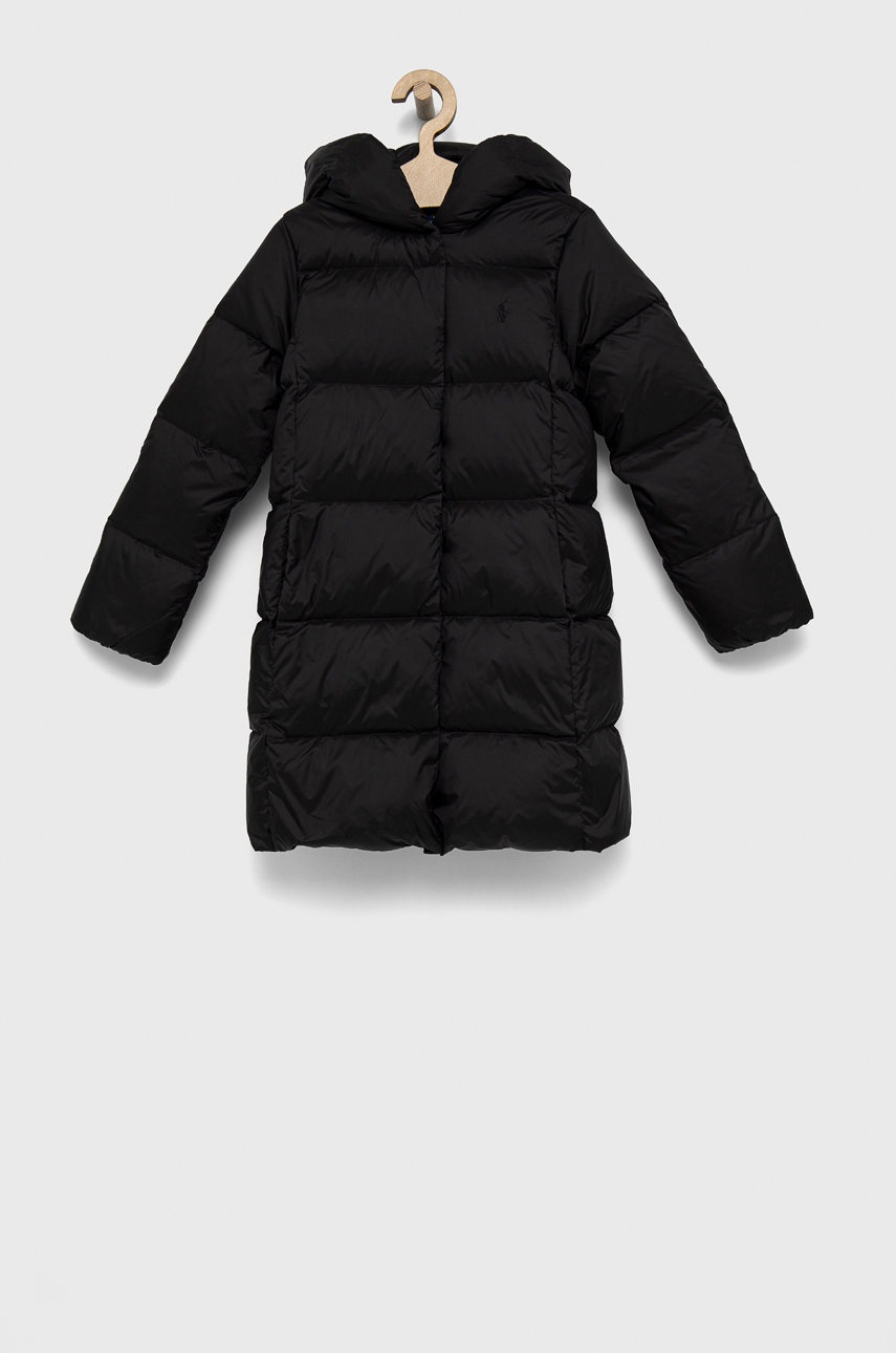 

Детско пухено яке Polo Ralph Lauren в черно, Черен